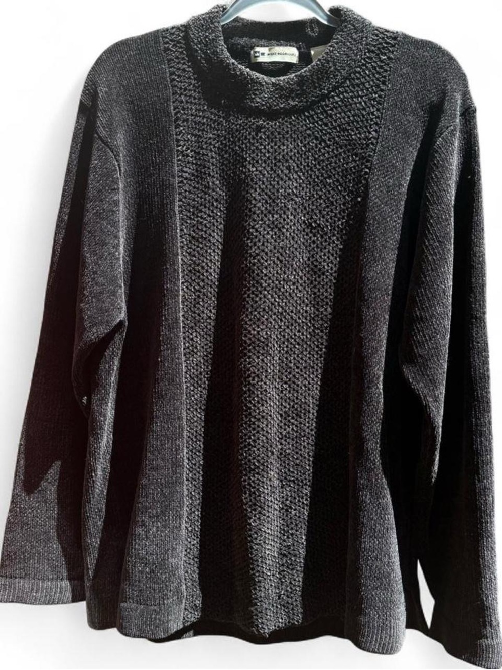 Wilke Rodriguez black silk knit sweater size L classic traditional minimalist